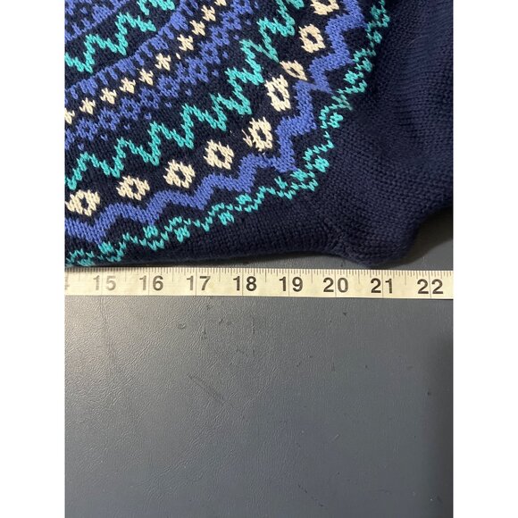Blair Womens Fair Isle Knit Sweater Medium Nordic Cabincore - Picture 5 of 11